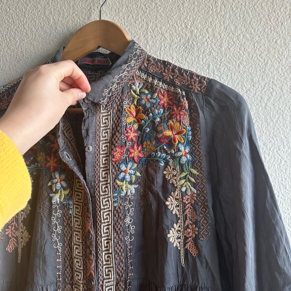 Johnny Was Embroidered Button Down Dress - Picture 5 of 16